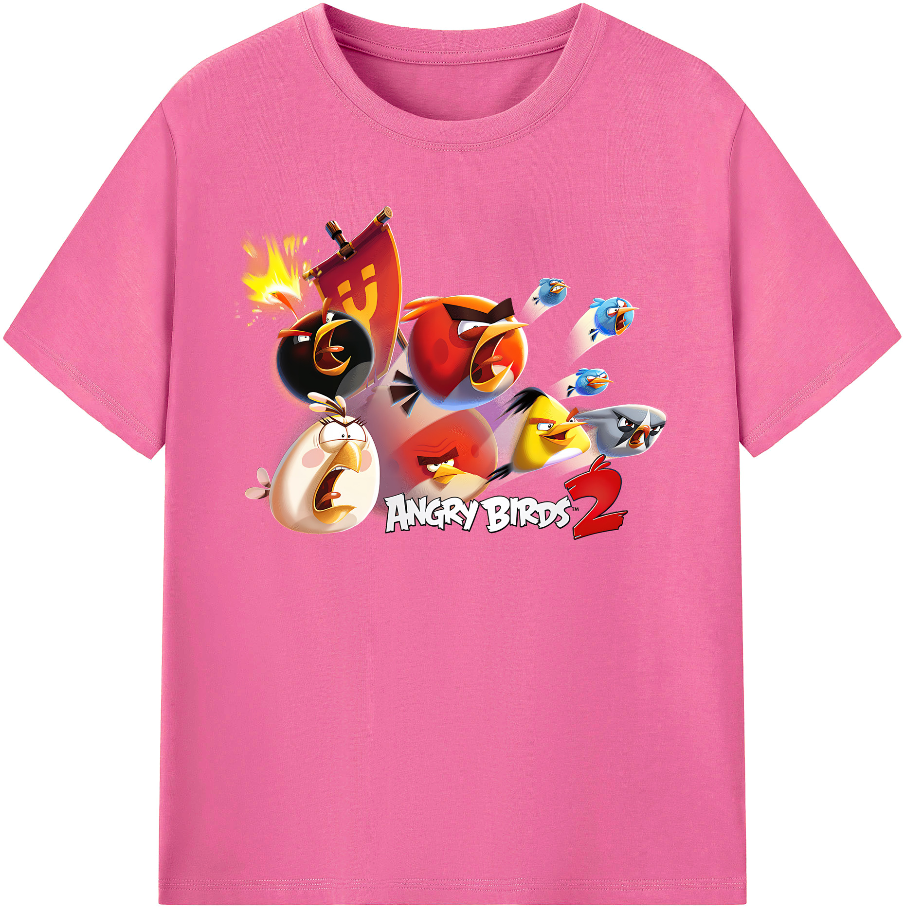 Angry Birds アングリーバード レディースカジュアルプリントTシャツ（綿100％）